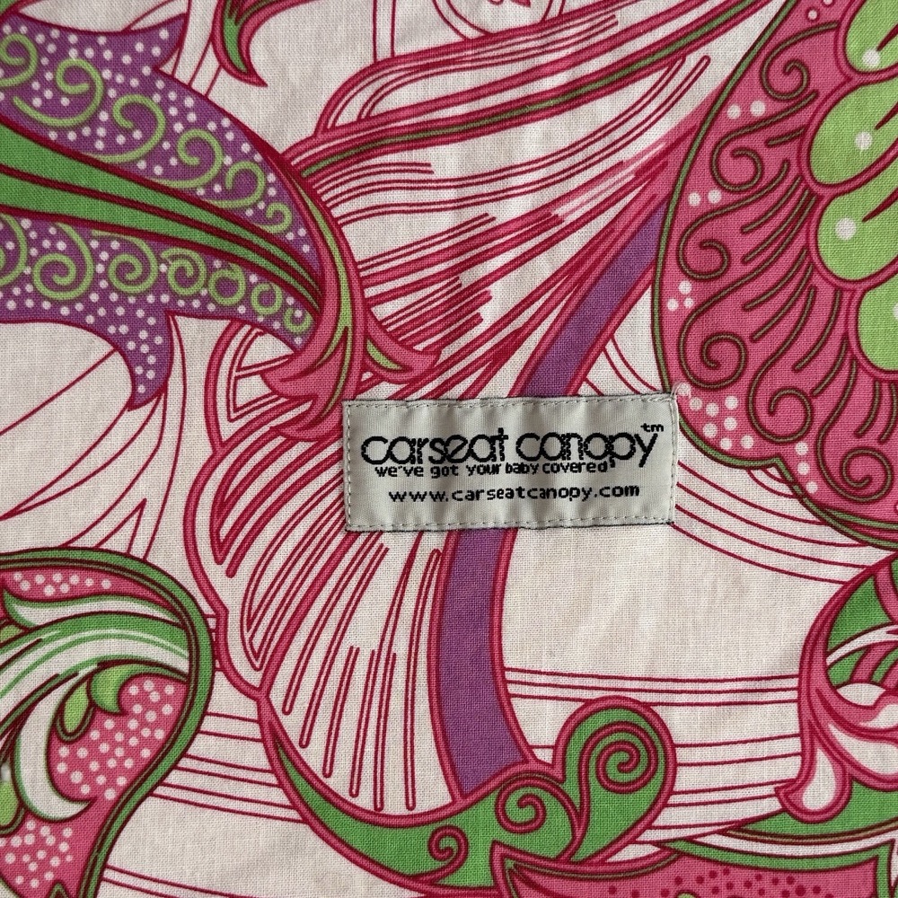 Carseat Canopy Baby‎ Car Seat Cover Pink Green White And Pink Minky